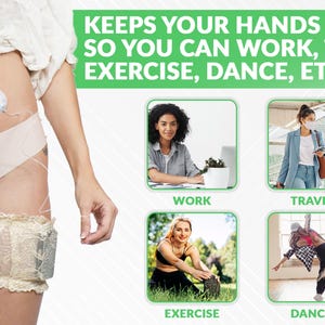 Ivory Lace Insulin Pump Garter with Discreet Thigh Pocket, Bridal Accessory, Lavalier Pouch