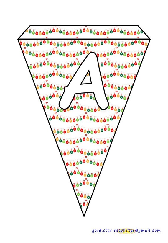 Display Event Party Bunting Letters Printable: Alphabet | Etsy