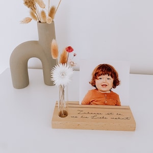 Photo ledge / photo stand / picture ledge / picture holder / card holder made of wood / customizable
