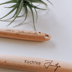 Kochlöffel personalisiert Küchenhelfer aus Holz Hochzeitsgeschenk Muttertag Einzug Mitbringsel Bild 8