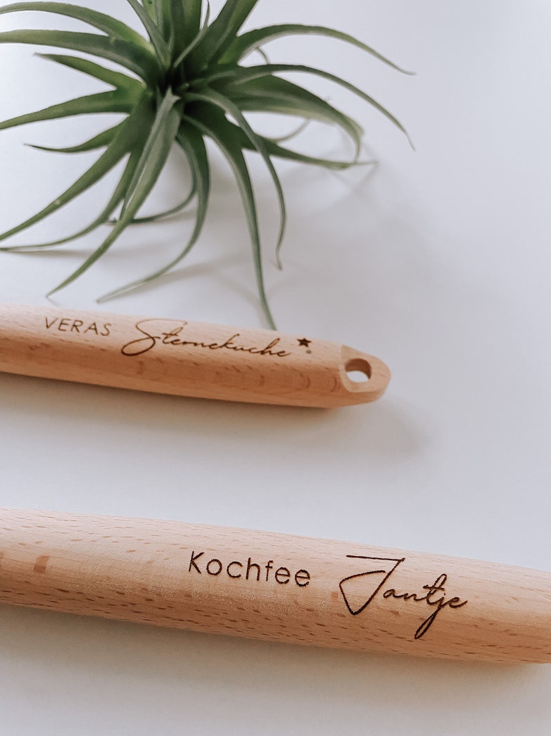 Kochlöffel personalisiert Küchenhelfer aus Holz Hochzeitsgeschenk Muttertag Einzug Mitbringsel Bild 8