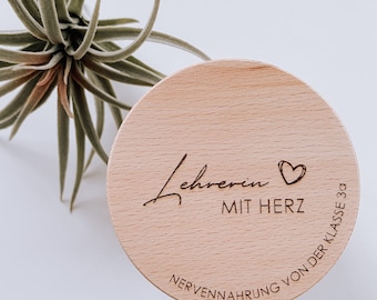 Keksdose | Erzieherin / Lehrerin mit Herz | mit Namen und Holzdeckel | Geschenk | Weihnachten | Vorratsglas