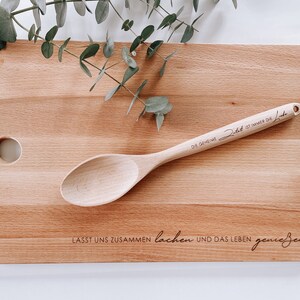 Kochlöffel personalisiert Küchenhelfer aus Holz Hochzeitsgeschenk Muttertag Einzug Mitbringsel Bild 4