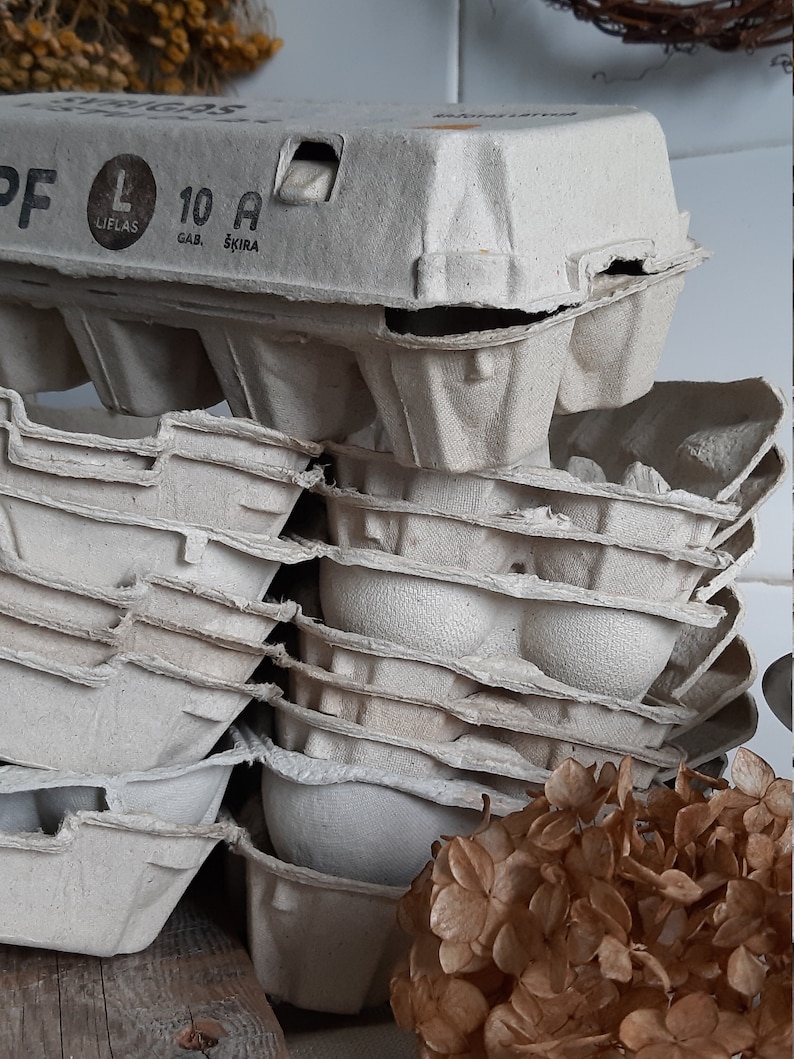 Egg Cartons Box Trays Empty Reused Recycled Paper Pulp Boxes Etsy