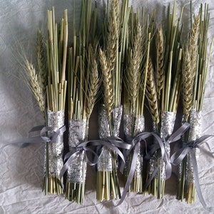 rustico tavolo decor centrotavola set cannucce di grano essiccato e argento autunno autunno raccolto decorazione thanksgiving tavolo naturale foto prop