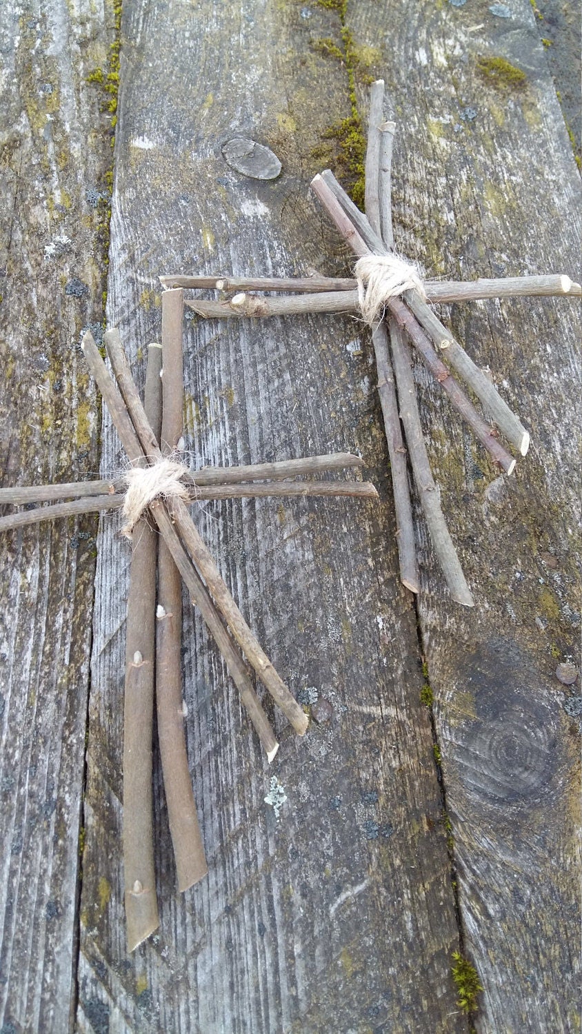 Wood Croses Twigs Cross Rustic Primitive Easter Decor Natural - Etsy