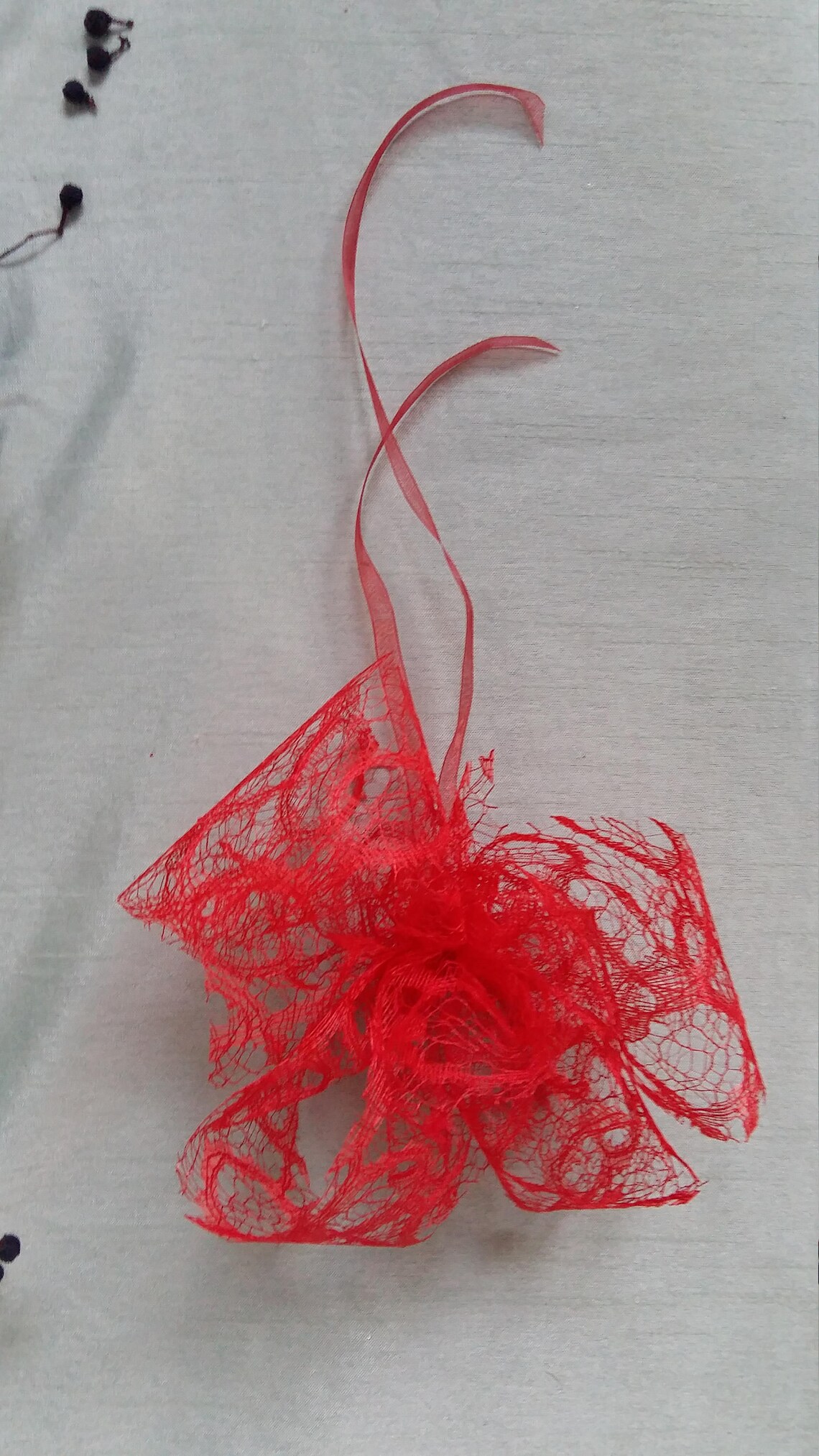 Red Ribbon Bow Christmas Tree Decoration Gift Wrap Decor Etsy