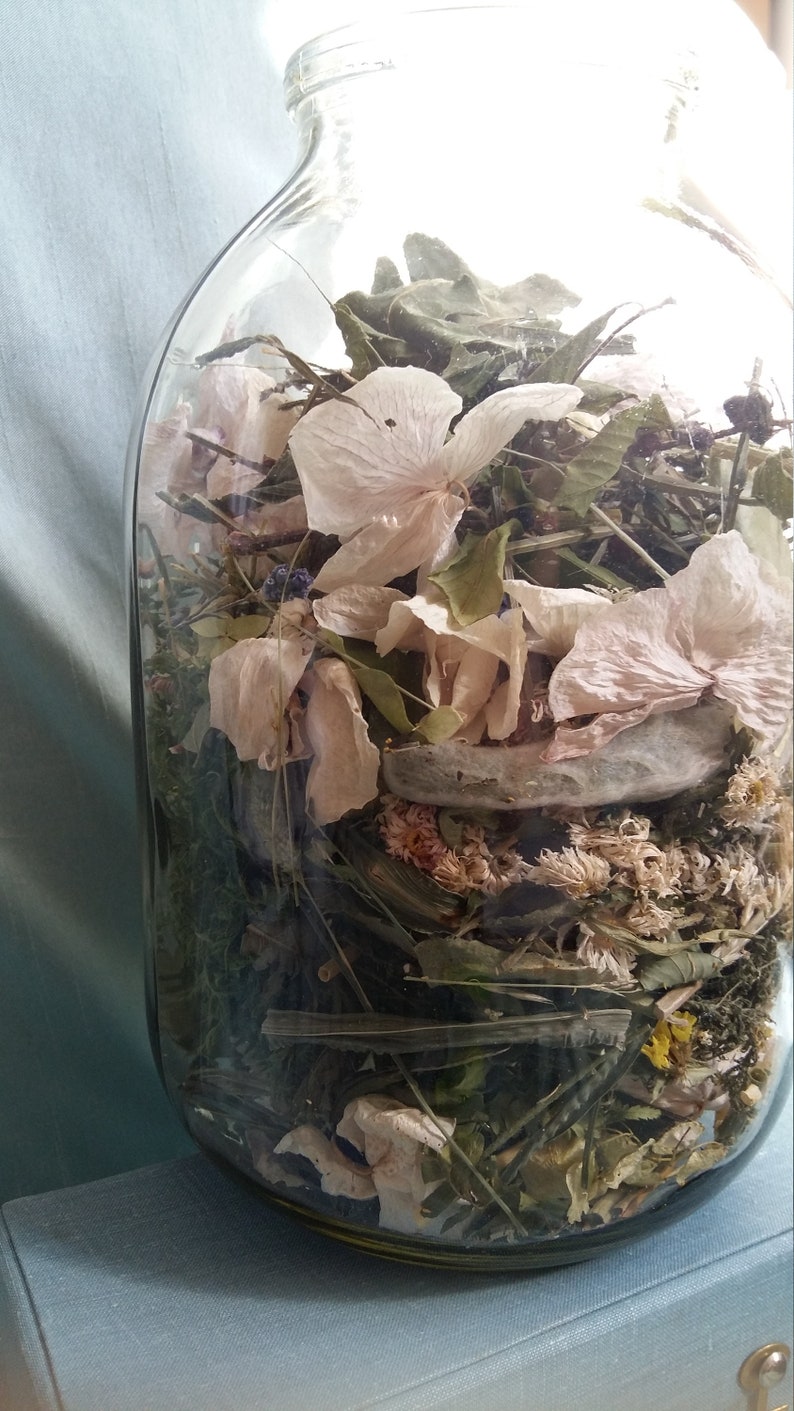 Natural scented potpourri with dried flowers leafs and ...