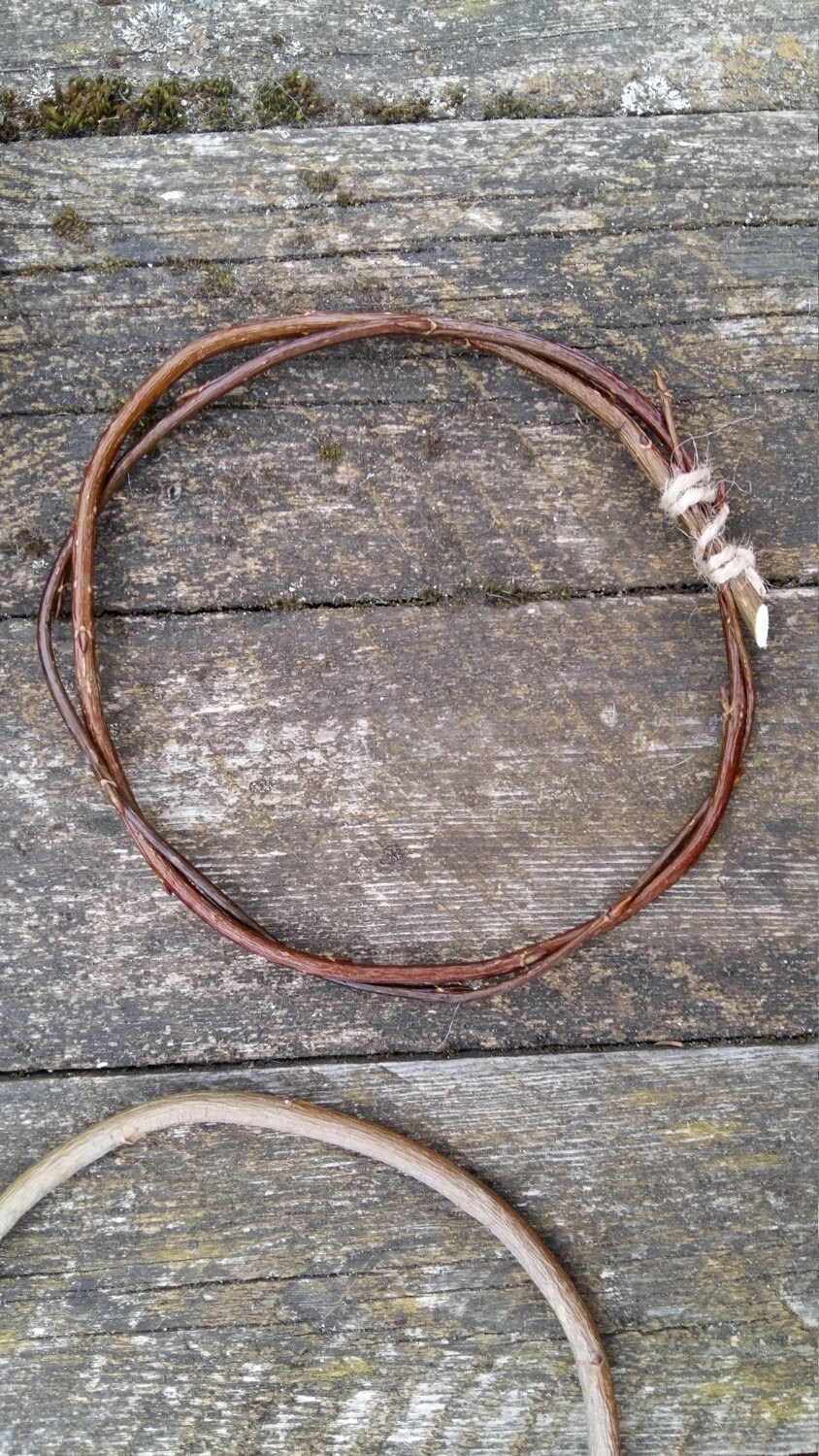 Willow Hoop Dreamcatcher Circle Natural Twig Dream Catcher Art Etsy