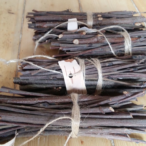 alder wood sticks common European alder tree branches twigs primitive home decor rustic bundle magic magickal celtic druid pagan rituals