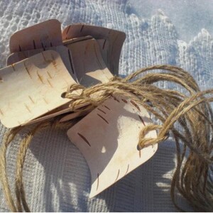 12 etichette regalo rustiche in corteccia di betulla per nomi di nozze, etichette per bomboniere, etichette artigianali ecologiche, semplici, naturali, ornamentali, stile primitivo, stile country, stile shabby chic