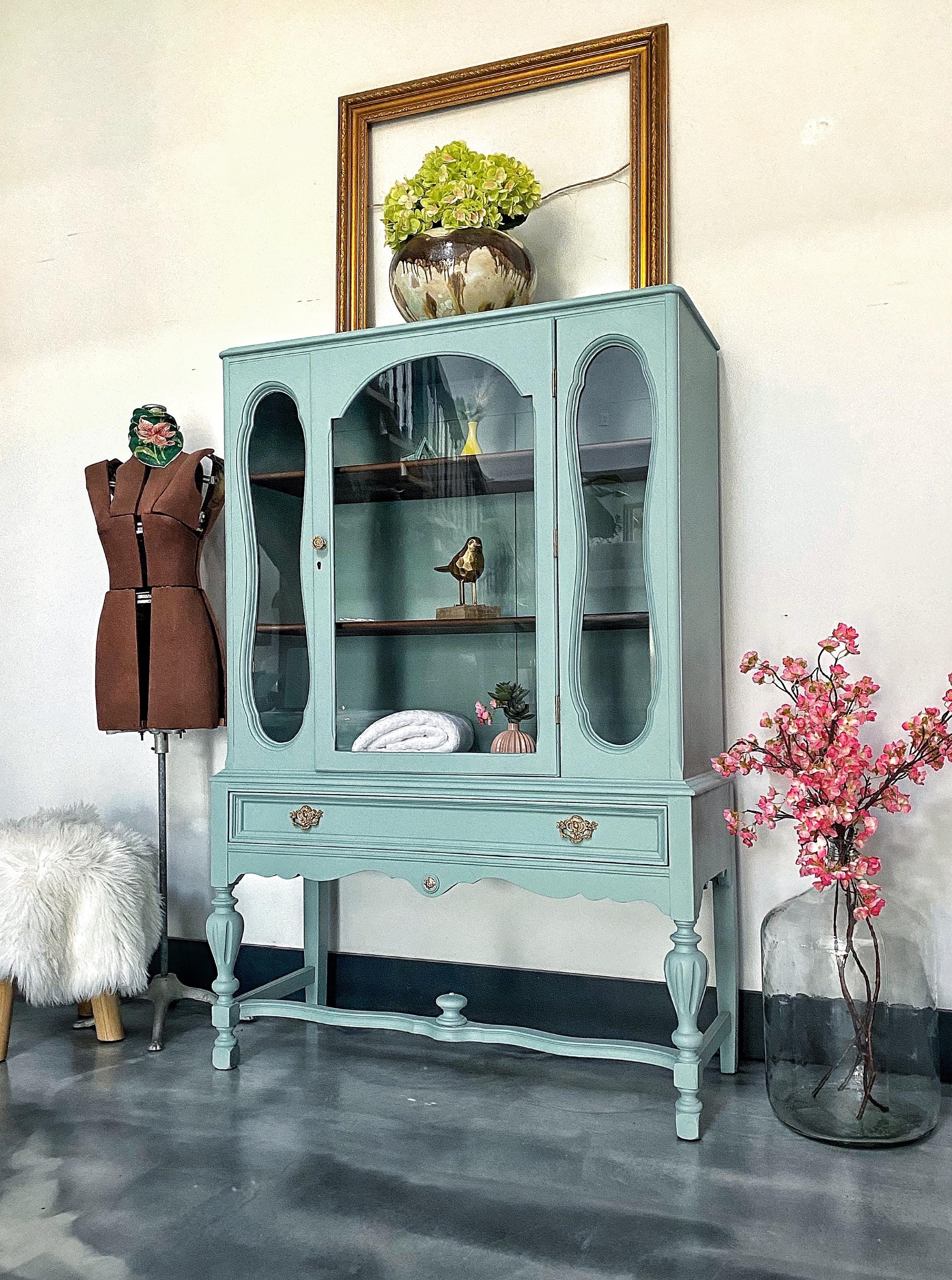 Vintage French Display Cabinet - Etsy