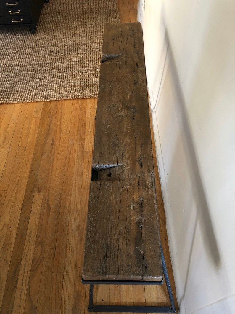 Reclaimed 100 Year Old Barn Wood Industrial Sofa Table Plant Etsy