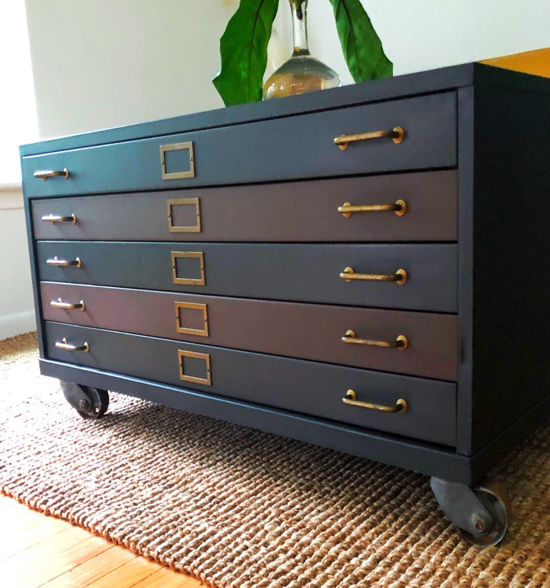 Sold Example Of Past Vintage Flat File Coffee Table Past Vintage Flat File Coffee Table, Vintage Architect File Cabinet