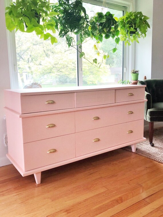 Example Mid Century Dresser Baby Pink Let Me Make One Similar Etsy