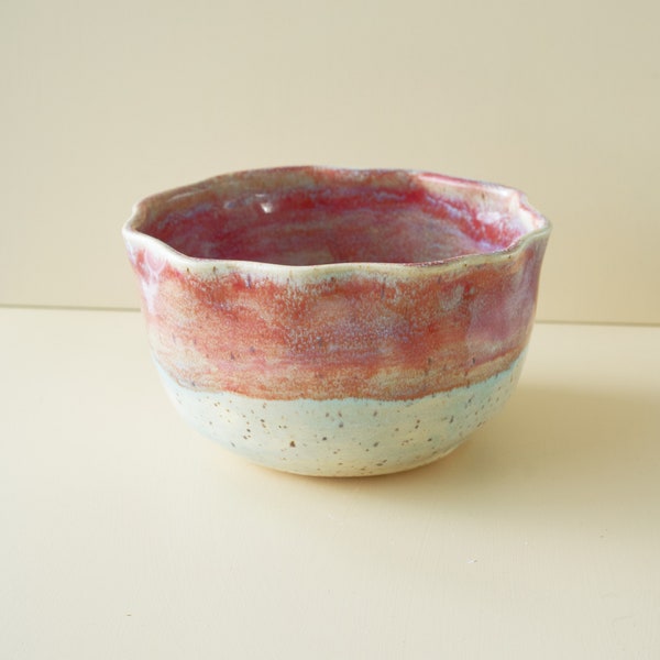 Pink and Blue Handmade Ceramic Plant Pot