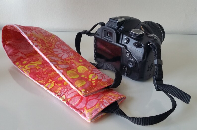 Pink Floral SLR Padded Camera Strap Cover With Lens Cap Etsy