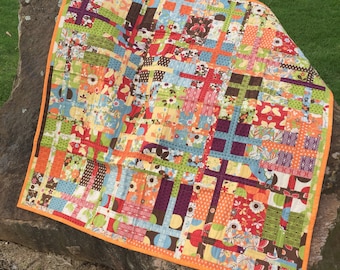 Retro look patchwork quilt