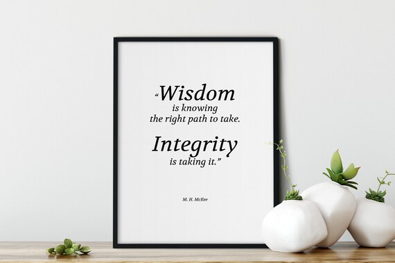 M H Mckee Inspiration Citation Affiche Imprimable Sagesse Etsy