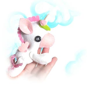 Flying Unicorn PDF sewing pattern-DIY-Unicorn toy pattern-Nursery decor-Instant download-Baby&#39;s mobile toy-Felt Unicorn-Fantasy animals