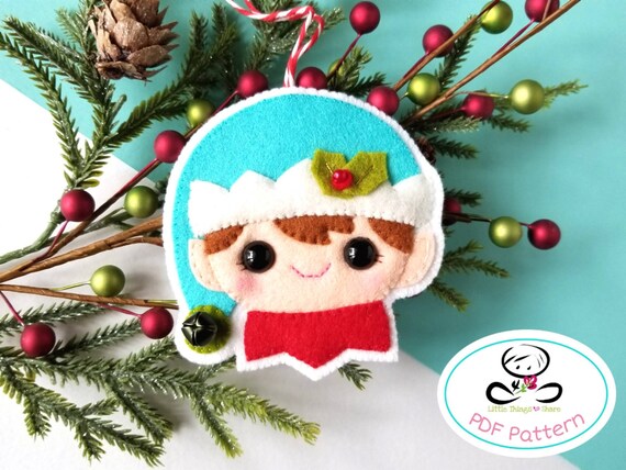 Happy Elf-pdf Pattern-felt Christmas Ornaments-diy felt pic