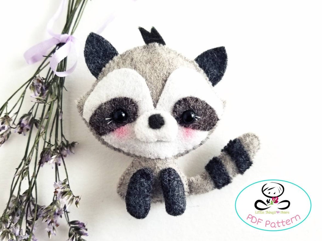 Baby Racoon Design Baby Raccoon, PDF Pattern, Instant Download, Woodland Animals Nursery ...