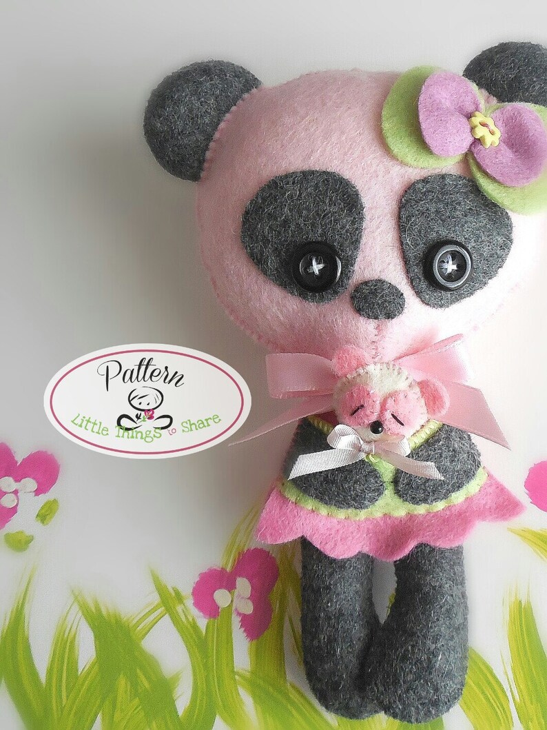 Mommy Panda PDF Patternpanda Doll Sewing Patterndiy Etsy UK