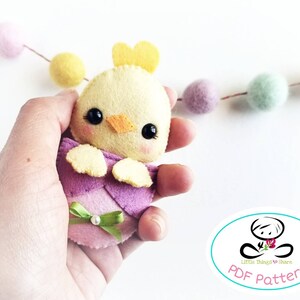 Hatching Chick PDF sewing pattern-DIY Project-Easter toy-Easter eggs-Instant download