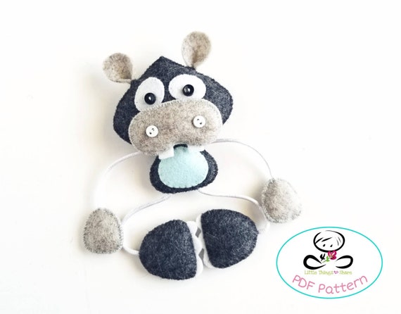 Skinny Hippo-pdf Sewing Pattern-tutorial-funny Hippo Toy-cute pic