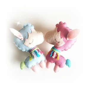 Patron Pastel le Lama-Patron PDF-Peluche lama-Projet DIY-Déco chambre d'enfant-Téléchargement instantané-Mobile jouet bébé-Alpaga mignon