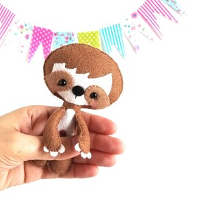 Little Sloth-PDF pattern-Baby Sloth-DIY Project-Wild Animals-Nursery decor-Instant Download-Baby's mobile toy-Cute Sloth-Felt Animals image 1