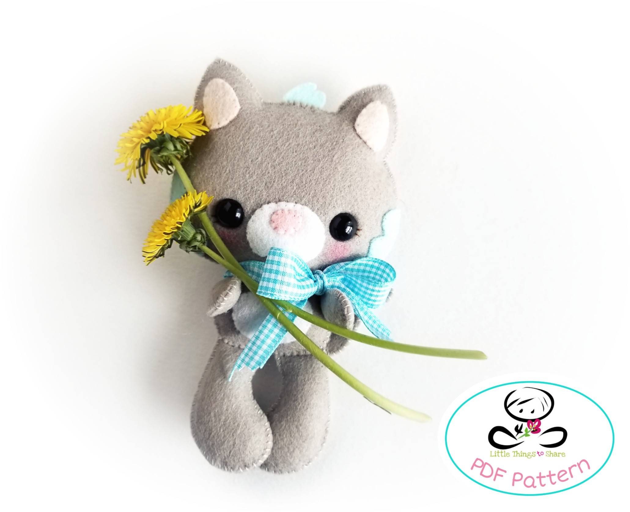 Daniel Kitty Pattern Francis the Kitten-pdf Pattern-baby Cat-diy Project-nursery Decor ...