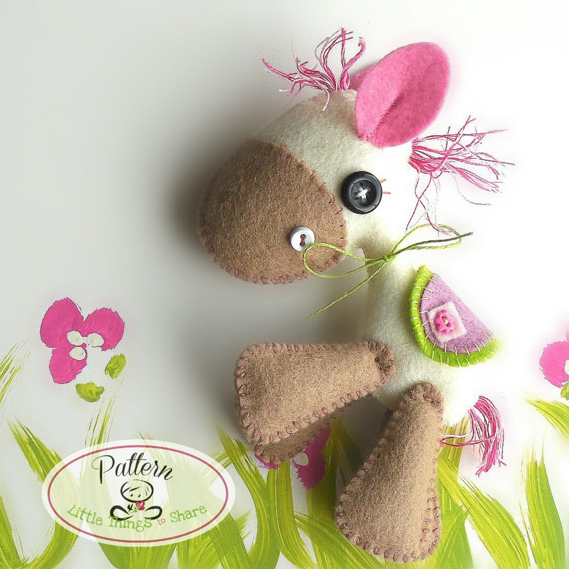 Horsy PDF sewing patternDIYFelt Horse toy patternNursery Etsy
