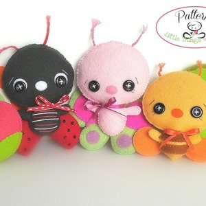 Ladybug PDF sewing pattern-DIY-Nursery decor-Ladybird toy pattern-Instant download-Ladybug ornament-Baby's mobile toy-Garden bug ornaments image 5