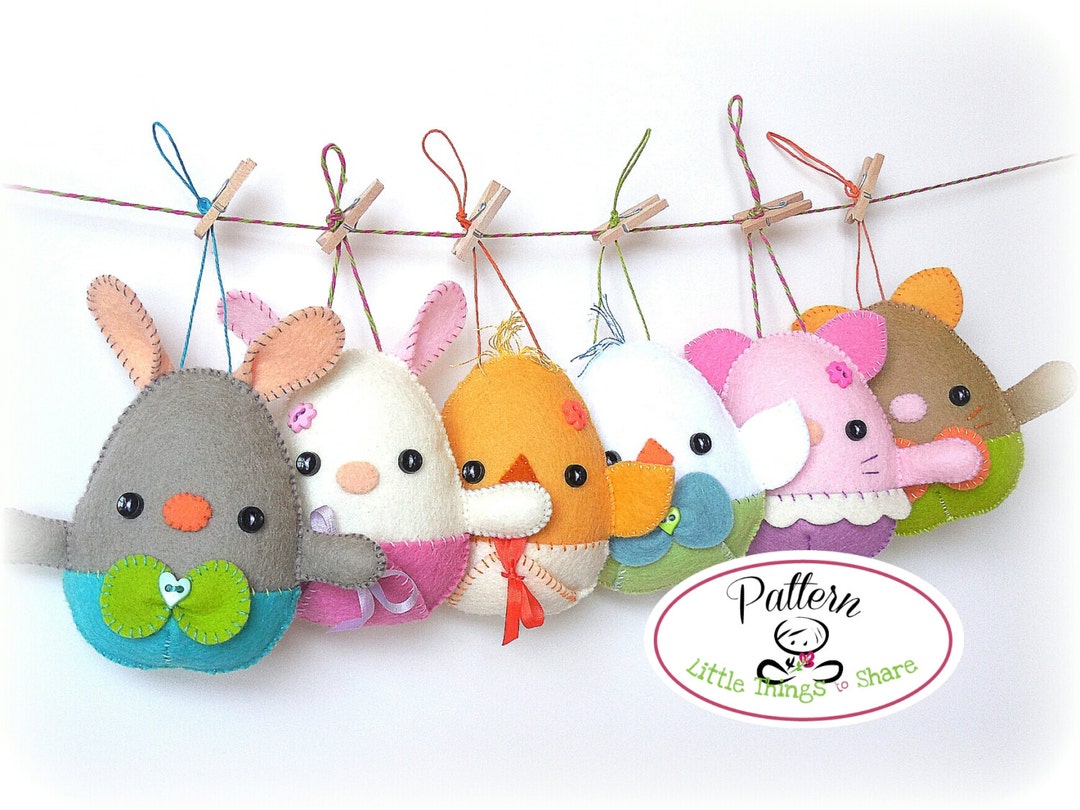 Generico -Uova Di Pasqua Da 12 Pezzi Con Animali Di Peluche