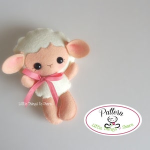 Baby Sheep-PDF pattern-Felt Lamb-DIY Project-Farm Animals-Nursery decor-Instant Download-Baby's mobile toy-Cute Sheep-Kids present image 2