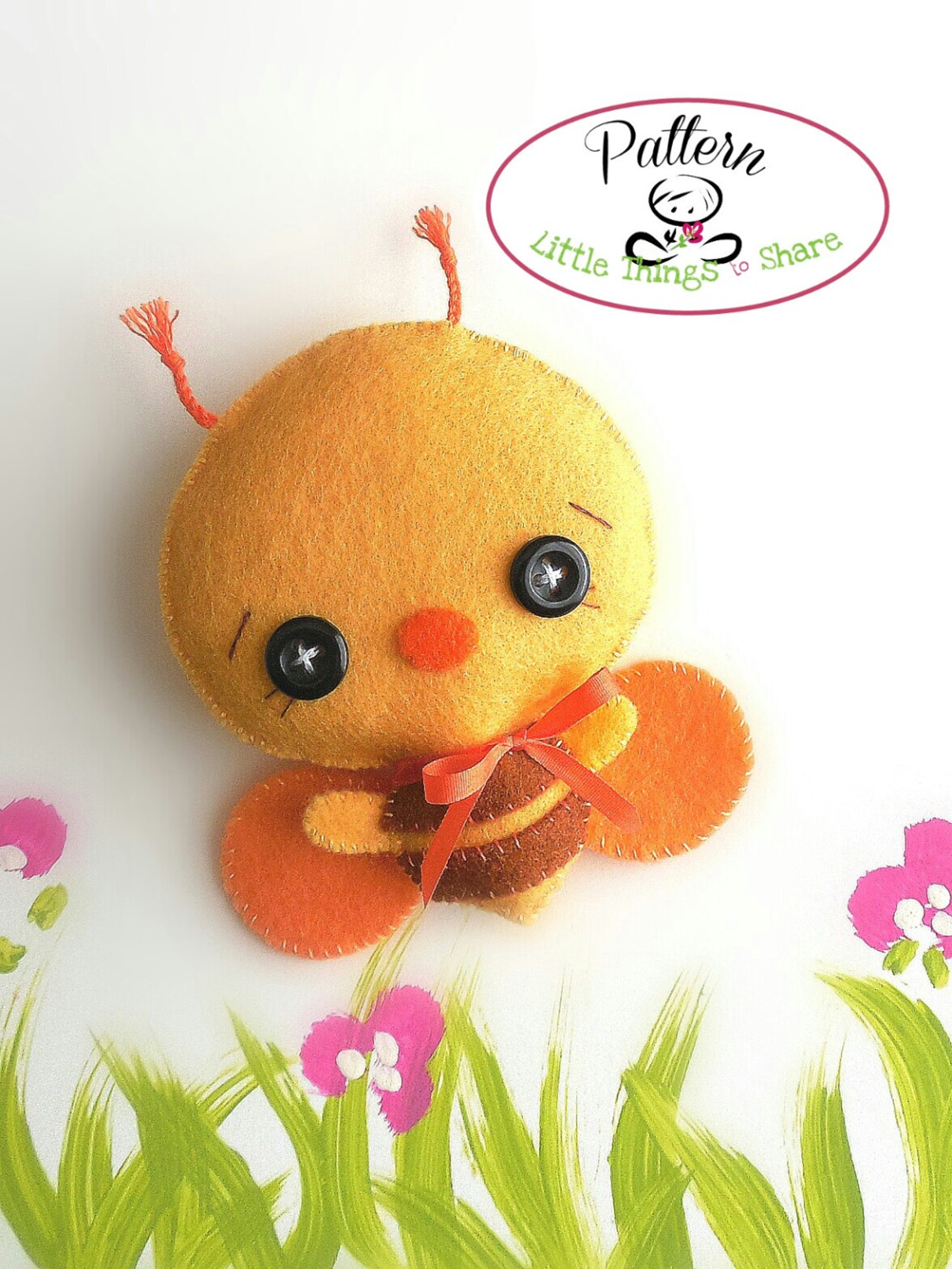 Bumble Bee PDF Sewing Patternbee Toydiynursery Decorfelt Etsy