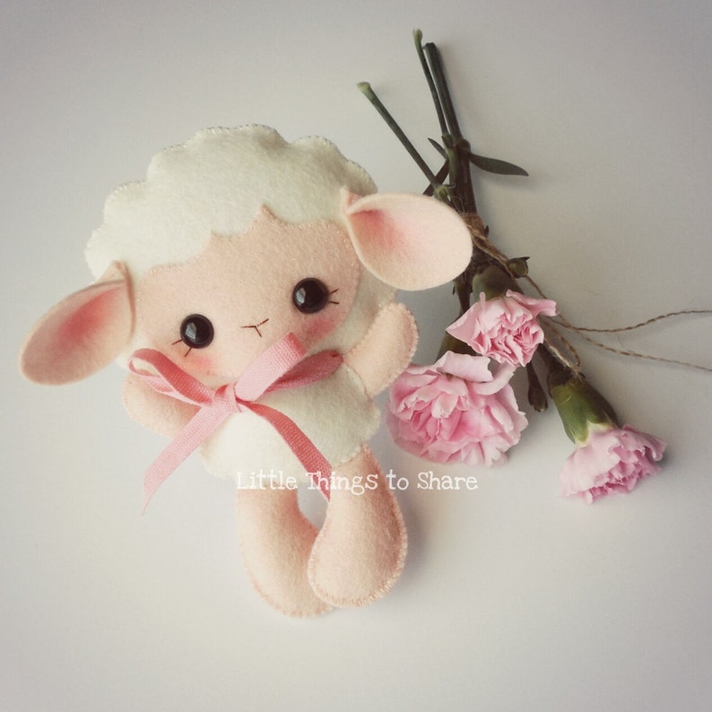 Baby Sheep-PDF pattern-Felt Lamb-DIY Project-Farm Animals-Nursery decor-Instant Download-Baby's mobile toy-Cute Sheep-Kids present image 3
