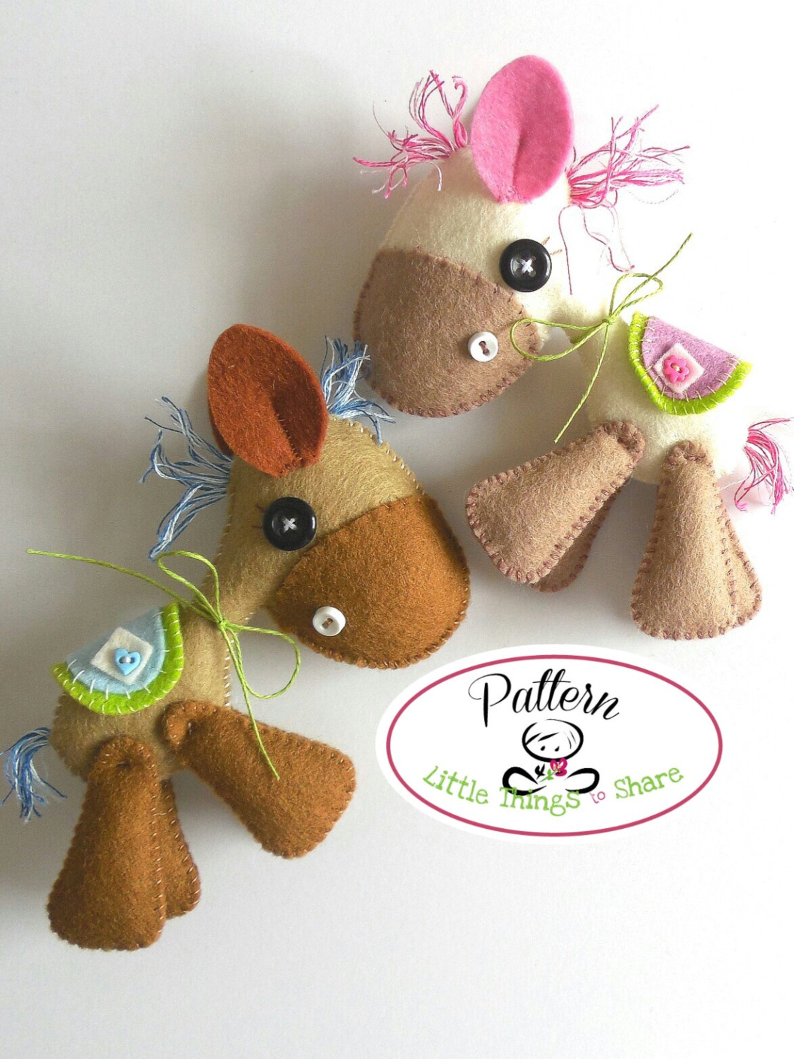 Horsy PDF sewing patternDIYFelt Horse toy patternNursery Etsy