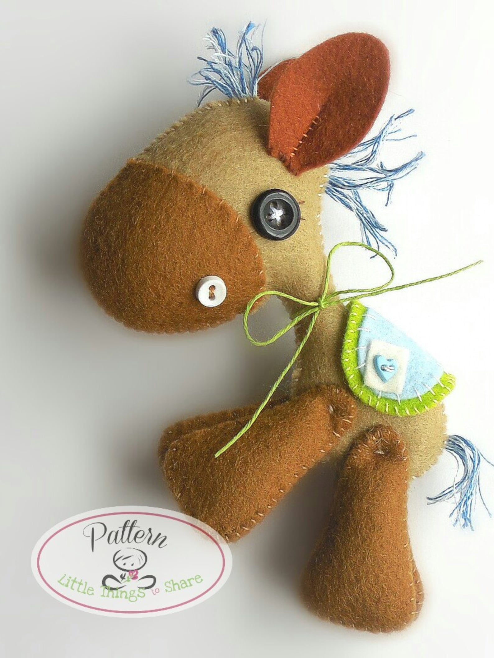 Horsy PDF sewing patternDIYFelt Horse toy patternNursery Etsy