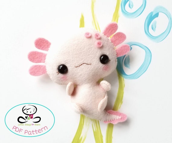 Axolotl Stuffed Animals, Axolotl Salamander, Kawaii Axolotl Plush