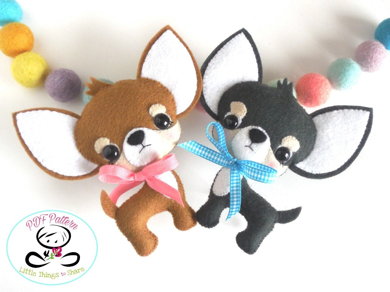 Soft Plush Chihuahua Dolls Stuffed Dog Toys Cartoon Animal Xmas Party Gift  