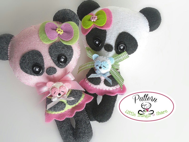 Mommy Panda PDF Patternpanda Doll Sewing Patterndiy Etsy UK
