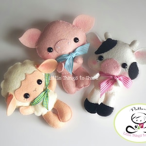 Baby Sheep-PDF pattern-Felt Lamb-DIY Project-Farm Animals-Nursery decor-Instant Download-Baby's mobile toy-Cute Sheep-Kids present image 4