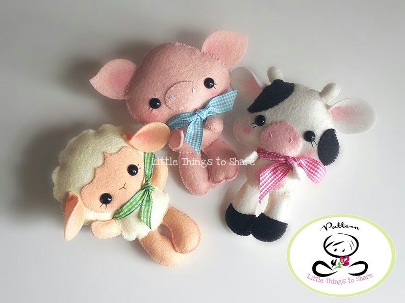 Baby Sheep-PDF pattern-Felt Lamb-DIY Project-Farm Animals-Nursery decor-Instant Download-Baby's mobile toy-Cute Sheep-Kids present image 4