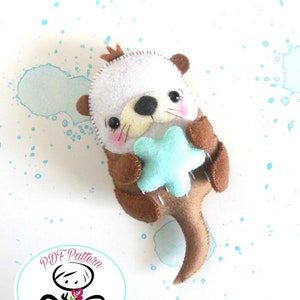 Bubble the Sea Otter PDF pattern-Sea animal toy-DIY-Nursery decor-Instant download-Baby's mobile toy-Cute Sea toy-Sea creatures image 3