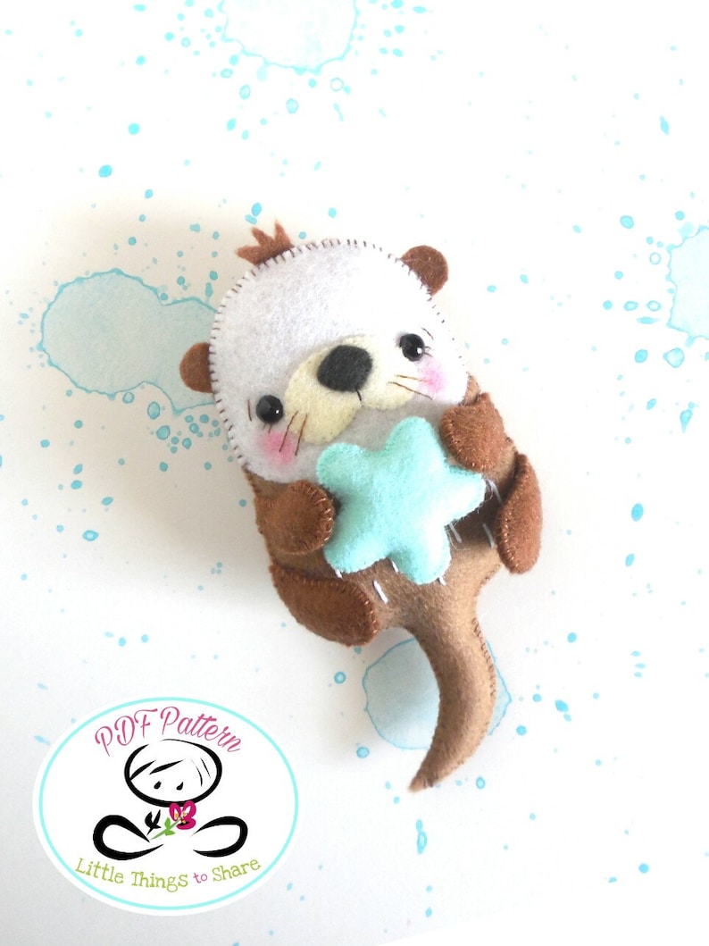 Bubble the Sea Otter PDF pattern-Sea animal toy-DIY-Nursery decor-Instant download-Baby's mobile toy-Cute Sea toy-Sea creatures image 3