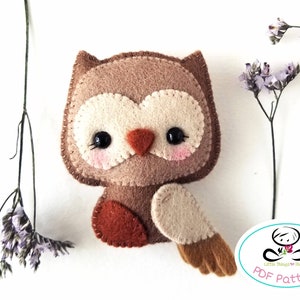 Baby Owl, PDF pattern, Instant Download, Woodland animals nursery decor