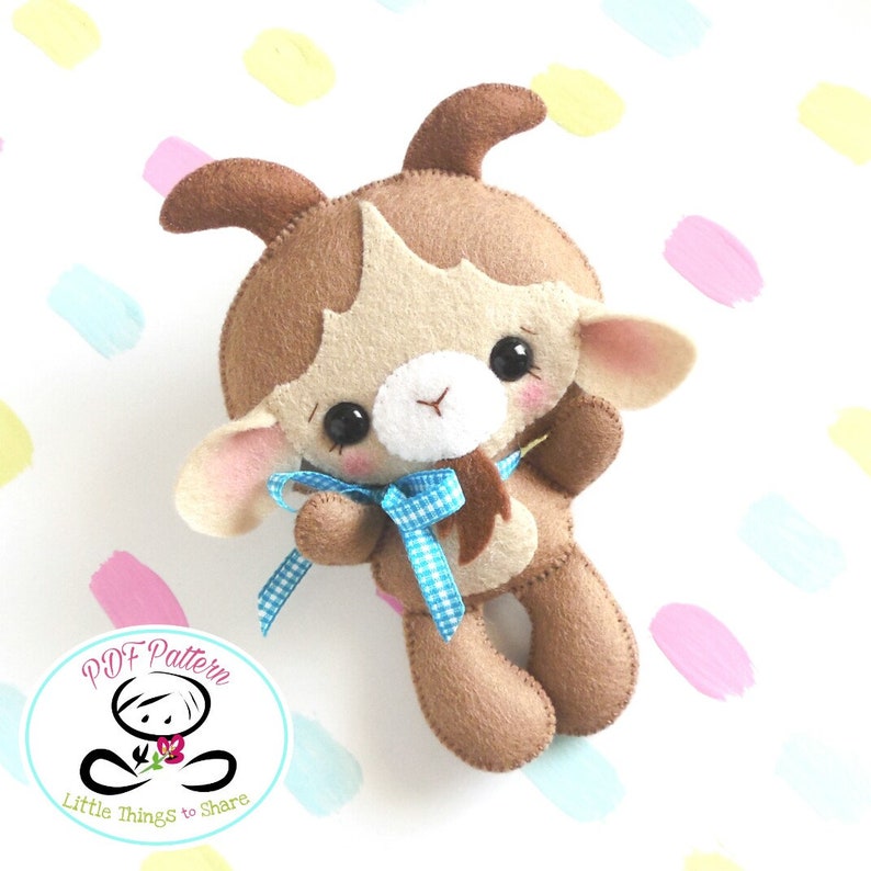 Baby Goatpdf Patternfelt Goatdiy Projectfarm Etsy