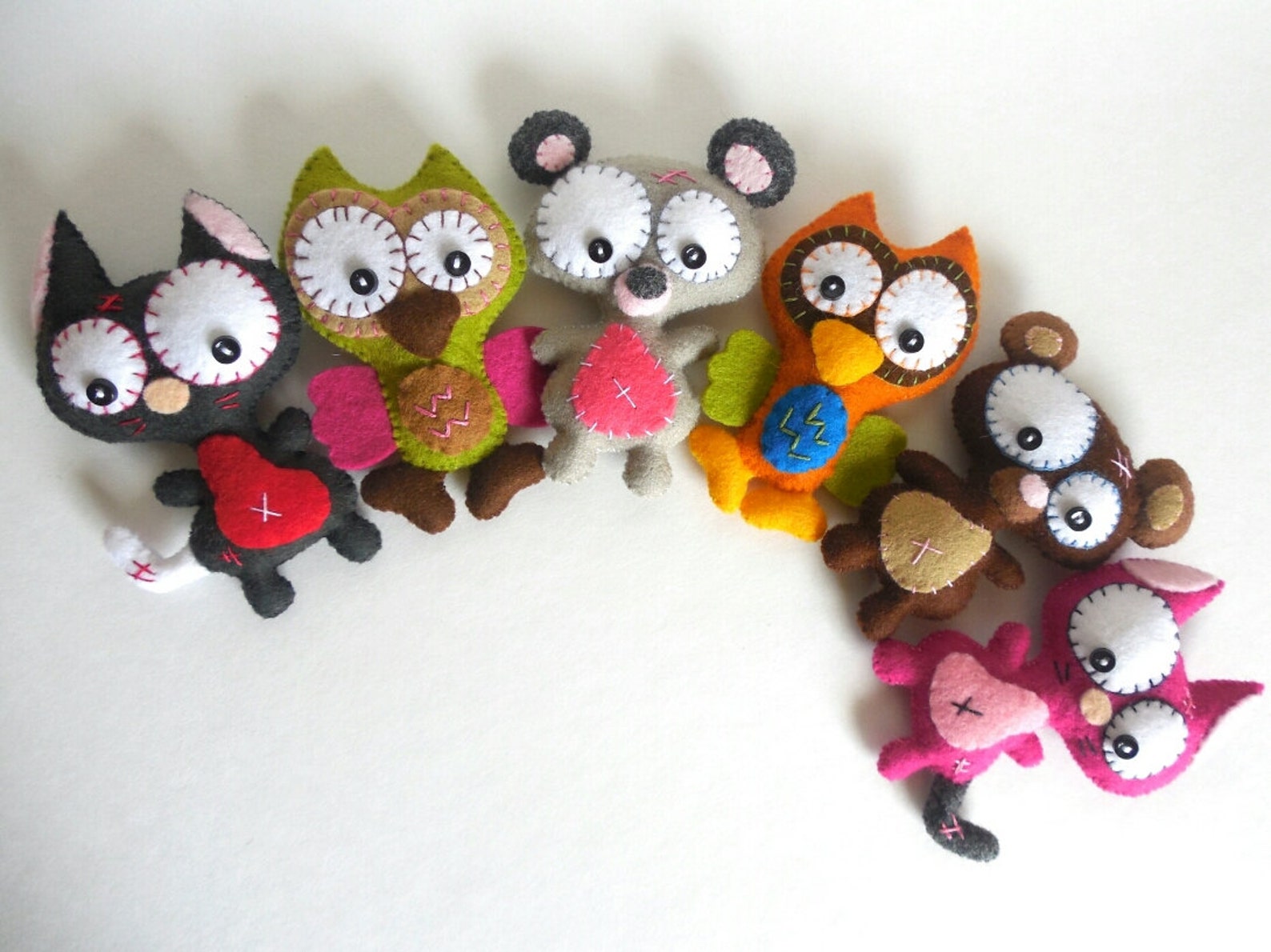 Mini Cat PDF Sewing Patterns cute Cat Toy handmade Plush Cat felt Cat